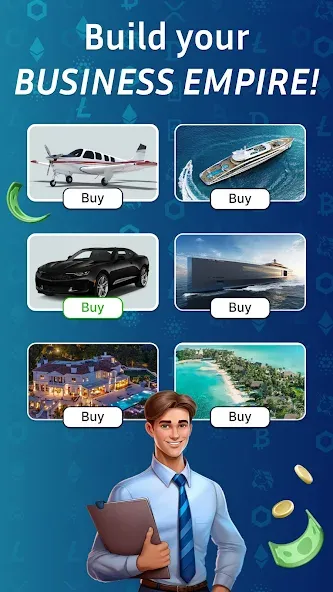 Business Empire: RichMan (Бизнес Империя) [МОД: Меню, Бесконечные монеты и Открытые уровни] Screenshot 1