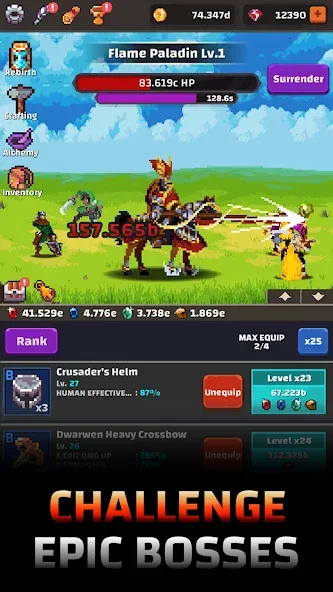 Tower Quest: Pixel Idle RPG (тауэр квест) [МОД: Все открыто, Дополнительные деньги и Меню MOD] Screenshot 2