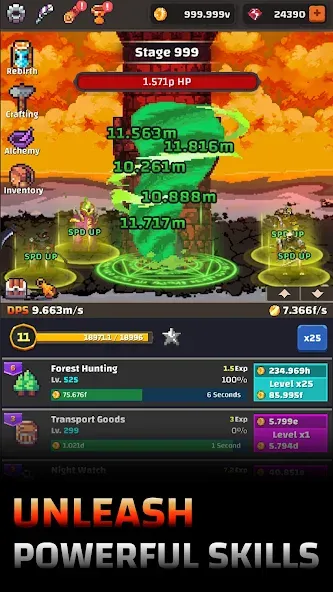 Tower Quest: Pixel Idle RPG (тауэр квест) [МОД: Все открыто, Дополнительные деньги и Меню MOD] Screenshot 3