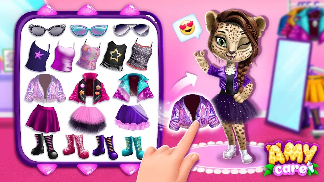 Amy Care - My Leopard Baby [МОД: Бесконечные деньги, Монеты и Мега MOD] Screenshot 3