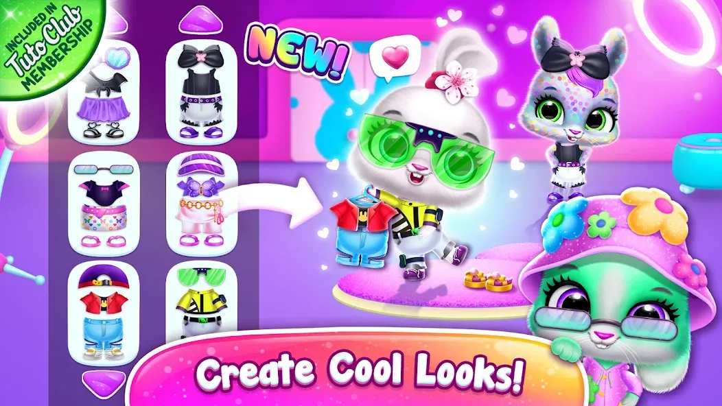 Bunnsies - Happy Pet World (Баннсиз) [МОД: Деньги, Монеты и Меню MOD] Screenshot 1