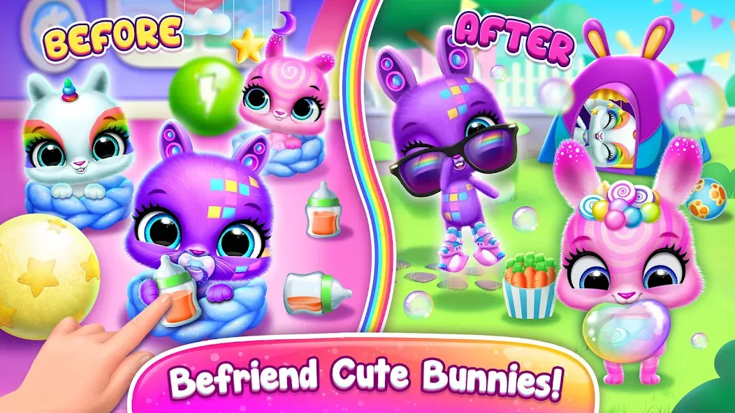 Bunnsies - Happy Pet World (Баннсиз) [МОД: Деньги, Монеты и Меню MOD] Screenshot 5