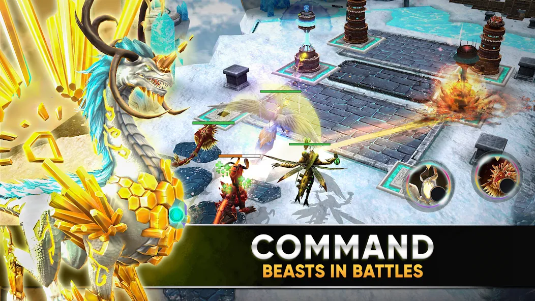 Clash of Beasts: Tower Defense (Клэш оф Бистс) [МОД: Бесконечные деньги, Монеты и Мега MOD] Screenshot 2
