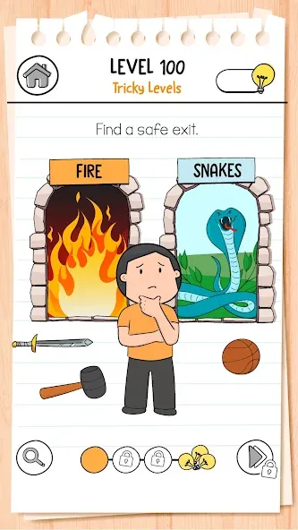 Brain Test 3: Tricky Quests (Тест на умение мыслить 3) [МОД: Деньги, Монеты и Меню MOD] Screenshot 3