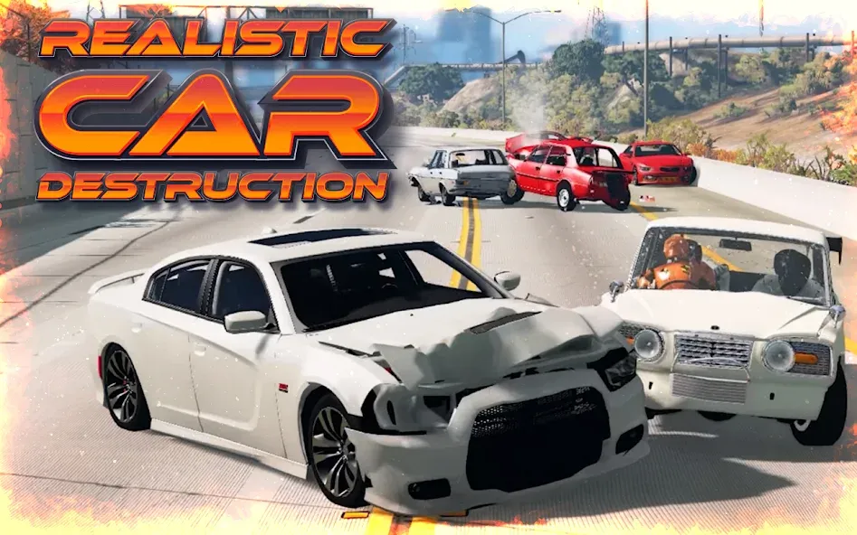 Highway Crash Car Race [МОД: Много денег, Монет и Все открыто] Screenshot 1