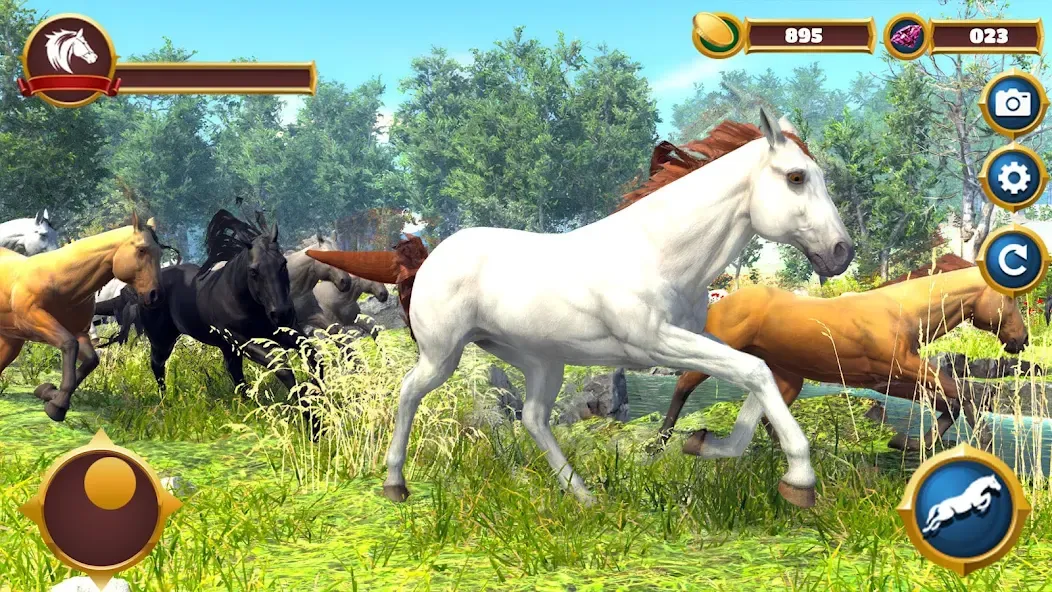 Virtual Horse Family Simulator [МОД: Меню, Бесконечные монеты и Открытые уровни] Screenshot 1