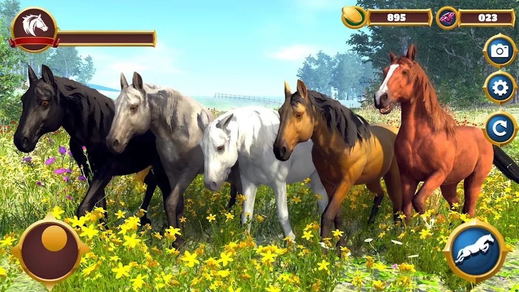 Virtual Horse Family Simulator [МОД: Меню, Бесконечные монеты и Открытые уровни] Screenshot 2