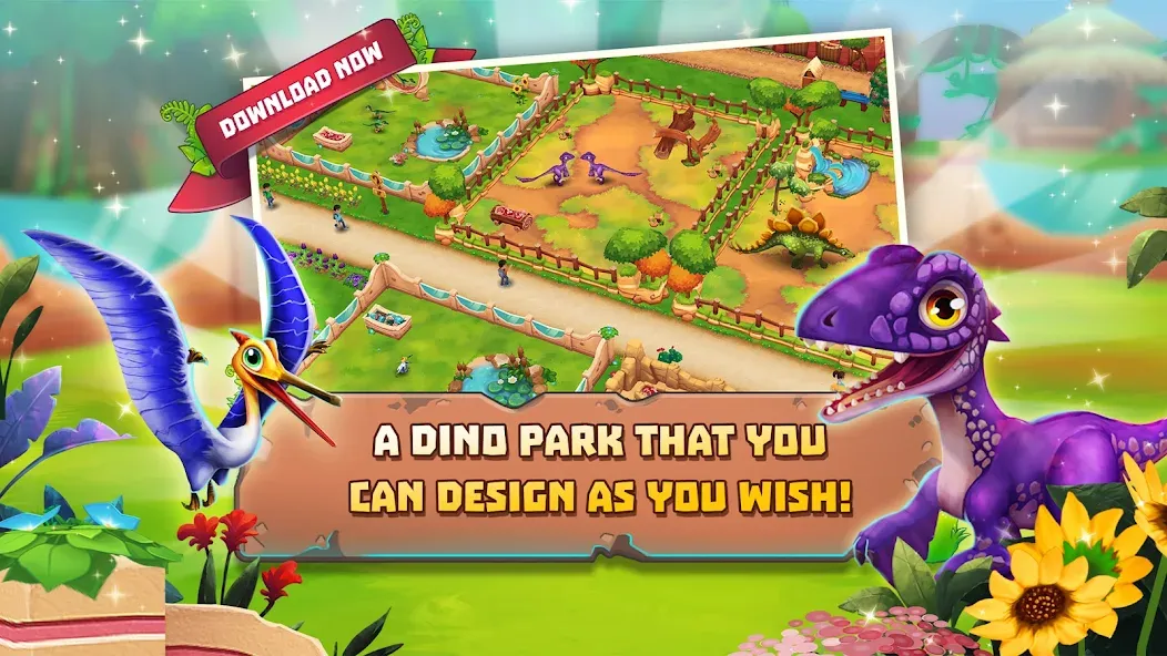 Dinosaur Park – Primeval Zoo (Динозавровый парк) [МОД: Бесконечные деньги, Монеты и Мега MOD] Screenshot 1