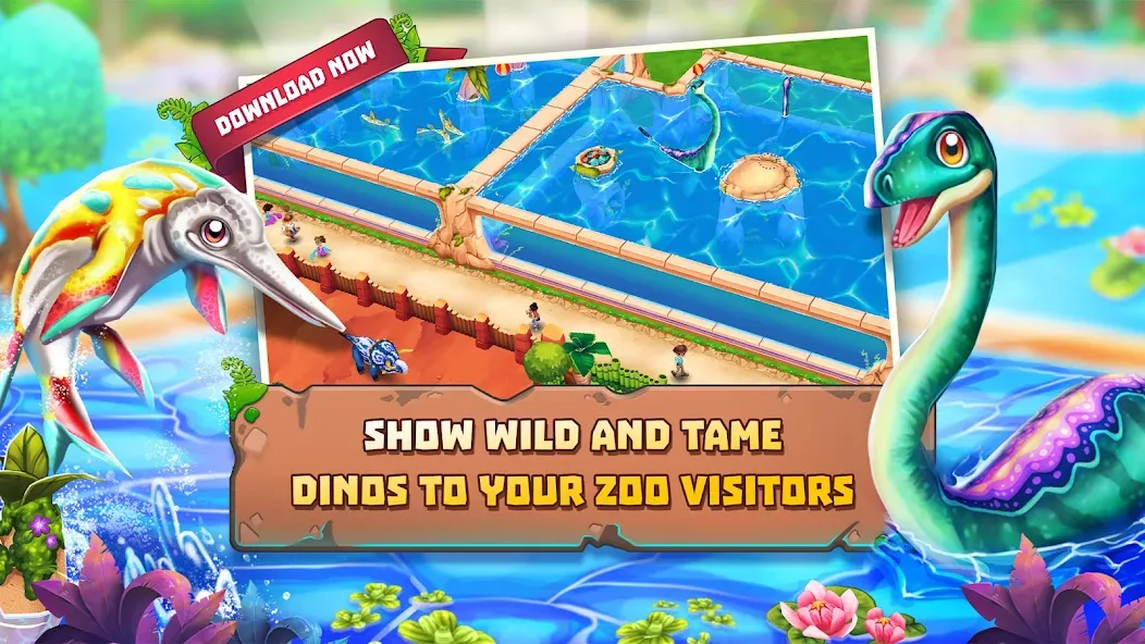 Dinosaur Park – Primeval Zoo (Динозавровый парк) [МОД: Бесконечные деньги, Монеты и Мега MOD] Screenshot 2