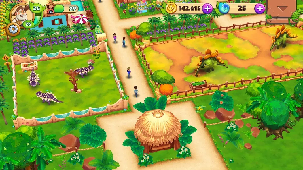 Dinosaur Park – Primeval Zoo (Динозавровый парк) [МОД: Бесконечные деньги, Монеты и Мега MOD] Screenshot 5