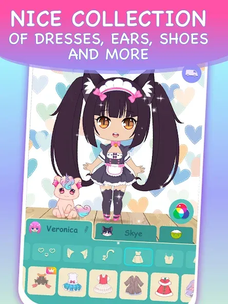 Chibi Dress Up Games for Girls [МОД: Все открыто, Дополнительные деньги и Меню MOD] Screenshot 3