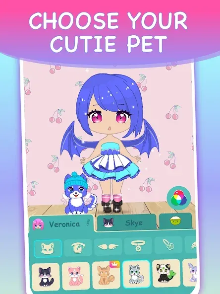 Chibi Dress Up Games for Girls [МОД: Все открыто, Дополнительные деньги и Меню MOD] Screenshot 5