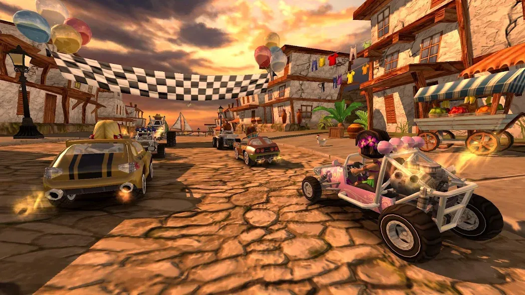 Beach Buggy Racing (Бич Багги Рейсинг) [МОД: Меню, Бесконечные монеты и Открытые уровни] Screenshot 1