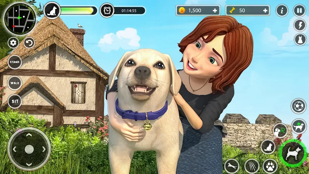 Dog Simulator Pet Dog Games 3D [МОД: Все открыто, Дополнительные деньги и Меню MOD] Screenshot 3