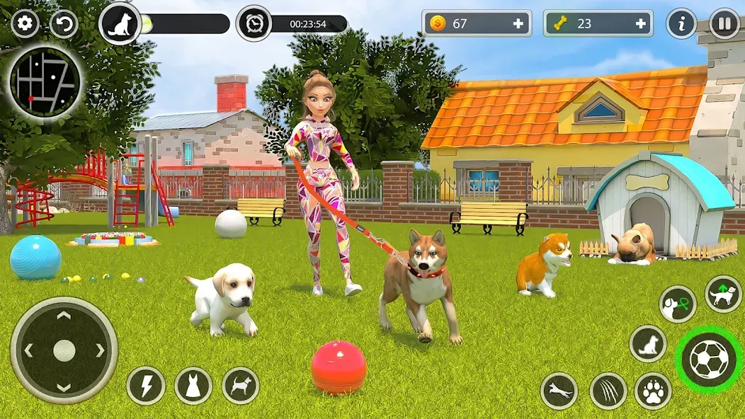Dog Simulator Pet Dog Games 3D [МОД: Все открыто, Дополнительные деньги и Меню MOD] Screenshot 5