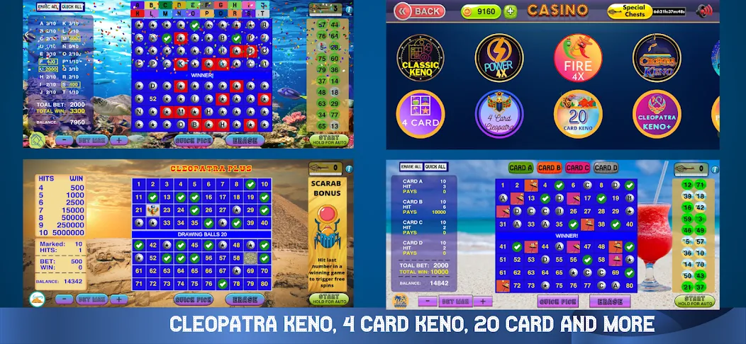 Cleopatra Keno - Keno Games (Клеопатра Кено) [МОД: Бесконечные деньги, Монеты и Мега MOD] Screenshot 3