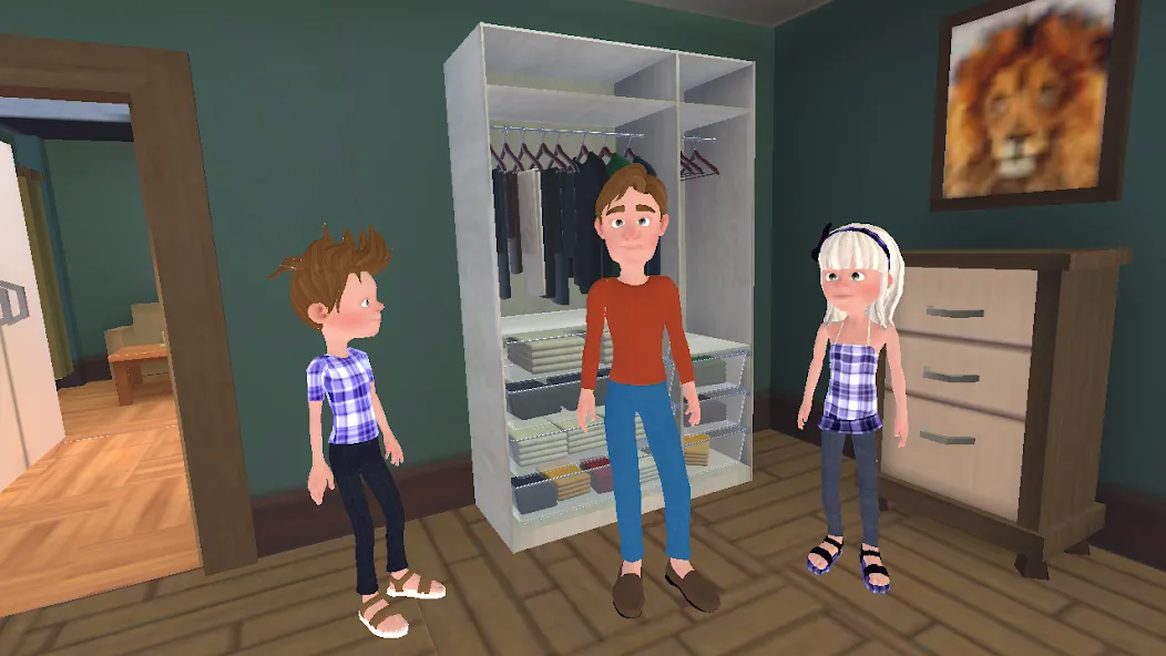 Super Dad Virtual : Happy Game [МОД: Много монет, Открытые уровни и Мега MOD] Screenshot 1