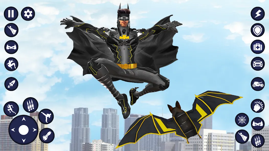Flying Bat Robot Car Transform (Флайинг Бэт Робот Кар Трансформ) [МОД: Много монет, Открытые уровни и Мега MOD] Screenshot 1