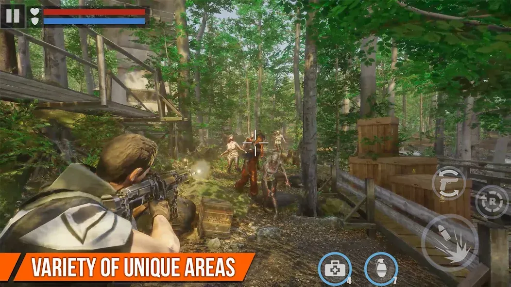 Dead Target: Zombie Games 3D [МОД: Меню, Бесконечные монеты и Открытые уровни] Screenshot 3