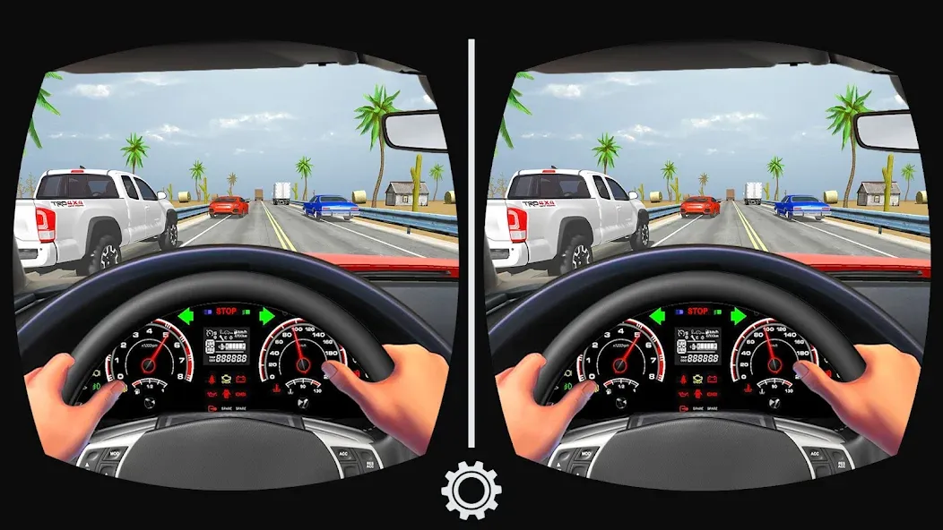 VR Traffic Racing In Car Drive (ВР Трафик Гонки на Автомобиле Вождения) [МОД: Меню, Бесконечные монеты и Открытые уровни] Screenshot 1