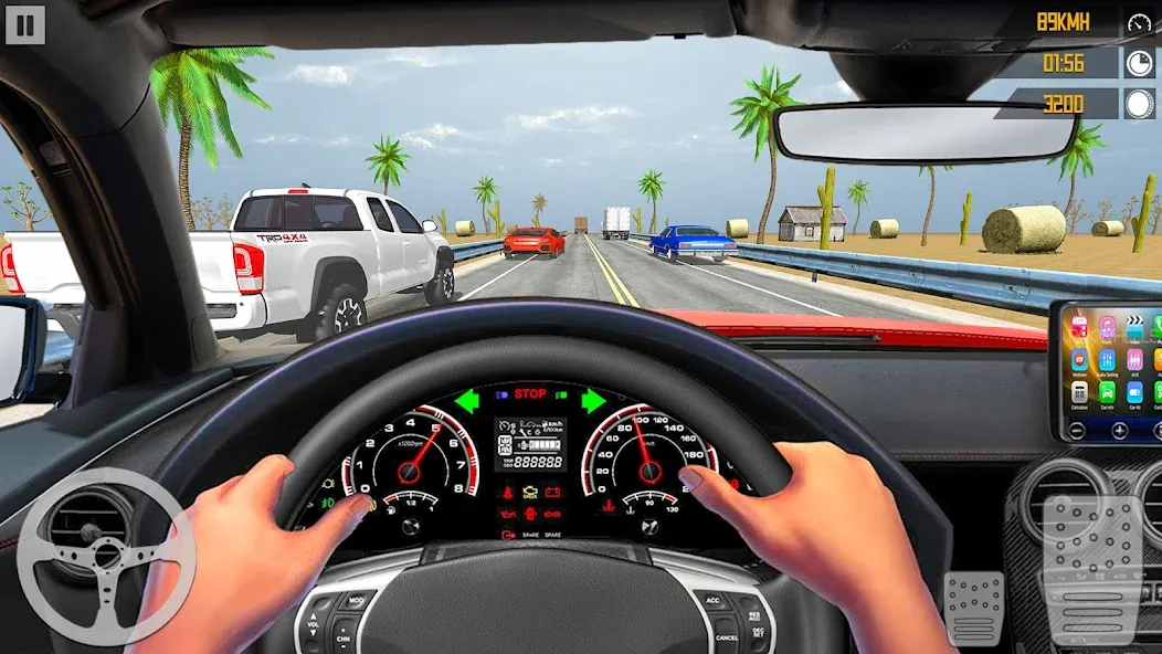 VR Traffic Racing In Car Drive (ВР Трафик Гонки на Автомобиле Вождения) [МОД: Меню, Бесконечные монеты и Открытые уровни] Screenshot 2