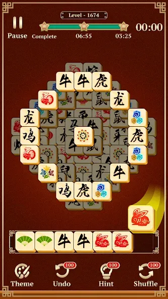 Mahjong Solitaire: 3 Tiles (Маджонг Классик) [МОД: Много денег, Монет и Все открыто] Screenshot 4