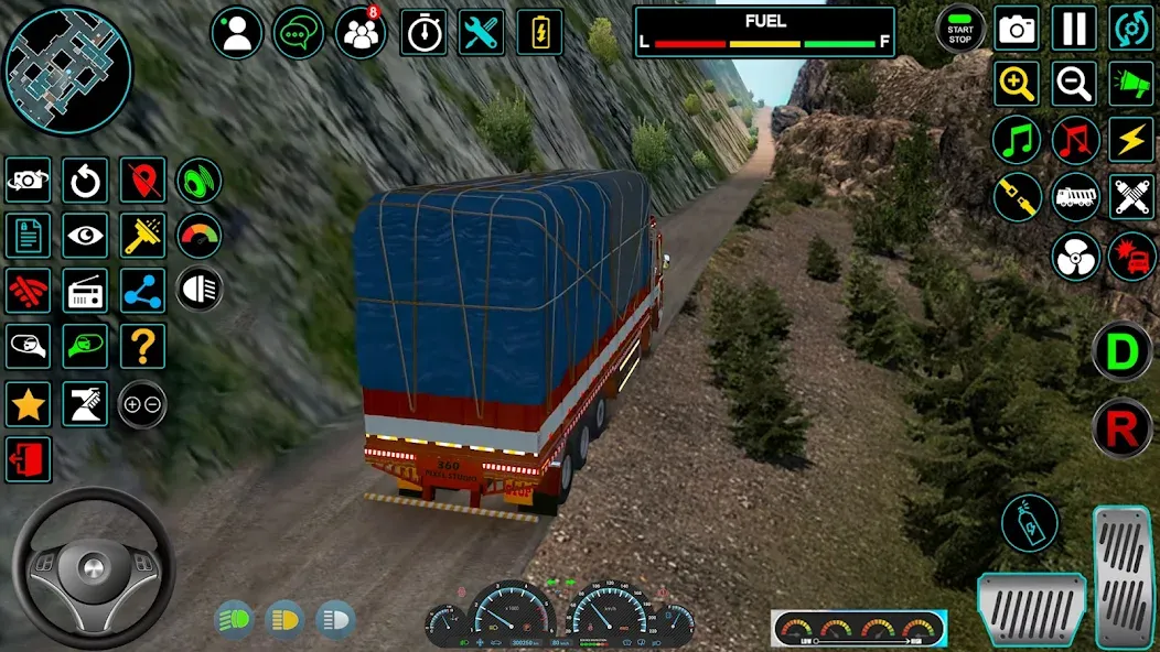 Indian Truck Offroad Cargo Sim (Индийский грузовик   ) [МОД: Все открыто, Дополнительные деньги и Меню MOD] Screenshot 3