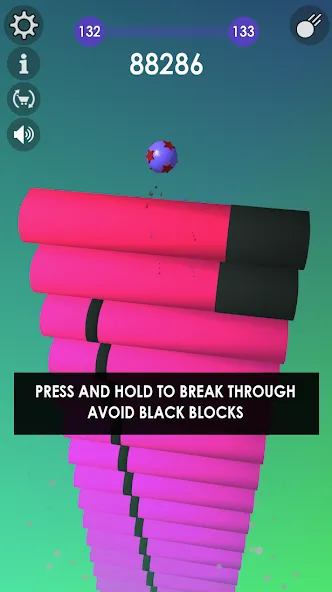 Ball: Blast colorful bricks 3d [МОД: Бесконечные деньги, Монеты и Мега MOD] Screenshot 1