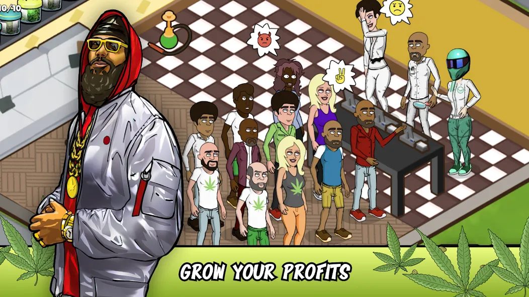 Weed City - Hemp Farm Tycoon (Уид Сити) [МОД: Много денег, Монет и Все открыто] Screenshot 2
