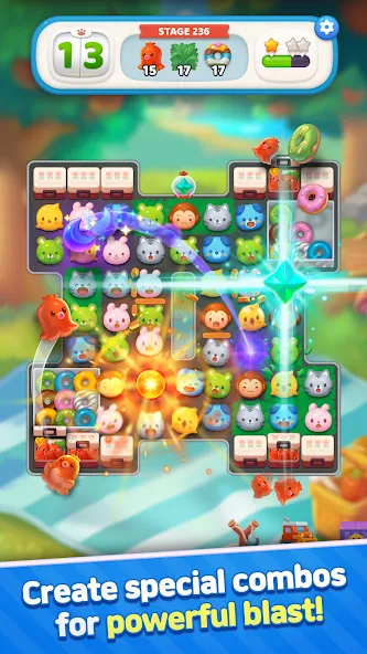 Anipang Match (Анипанг Матч) [МОД: Бесконечные деньги, Монеты и Мега MOD] Screenshot 2