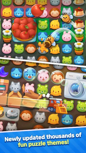 Anipang Match (Анипанг Матч) [МОД: Бесконечные деньги, Монеты и Мега MOD] Screenshot 3