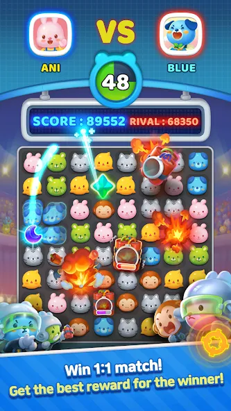 Anipang Match (Анипанг Матч) [МОД: Бесконечные деньги, Монеты и Мега MOD] Screenshot 5