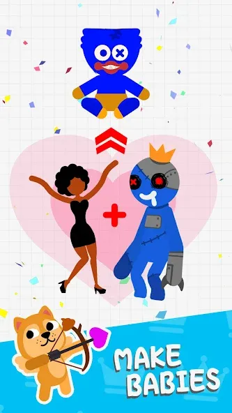 Love Archer rainbow monster (Лав Арчер райнбоу монстер) [МОД: Много монет, Открытые уровни и Мега MOD] Screenshot 4