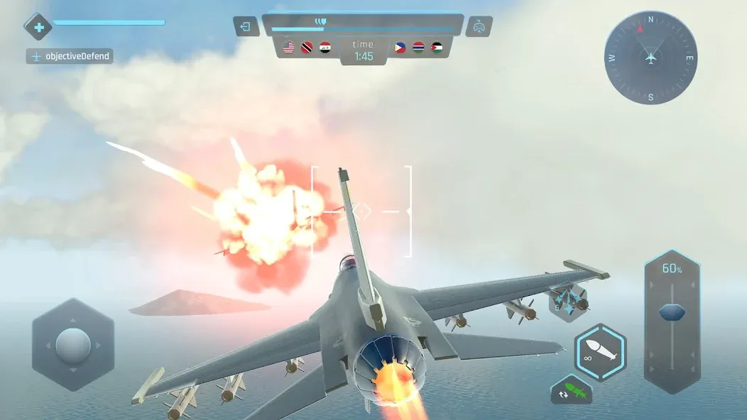 Sky Warriors: Airplane Games (Скай Ворриорс) [МОД: Меню, Бесконечные монеты и Открытые уровни] Screenshot 5