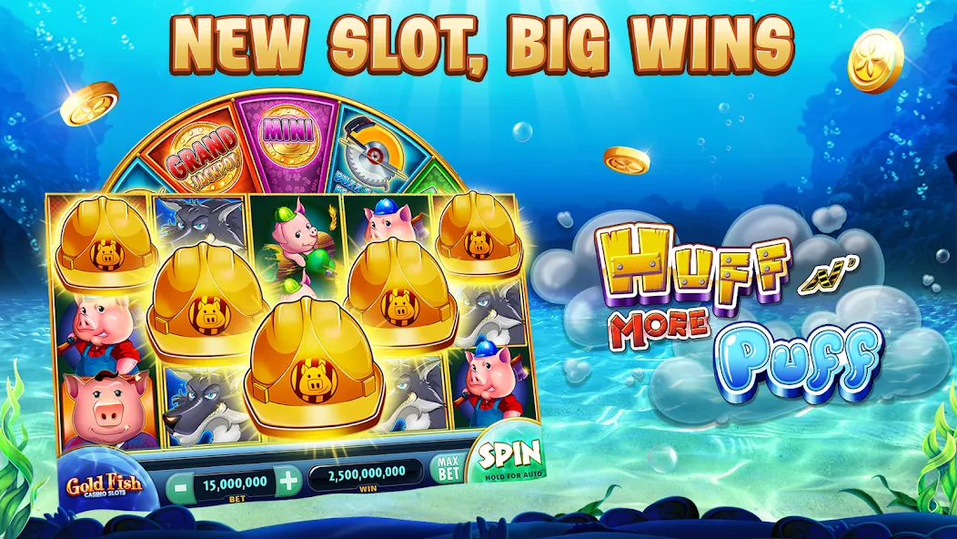 Gold Fish Casino Slot Games (Голдфиш) [МОД: Все открыто, Дополнительные деньги и Меню MOD] Screenshot 1