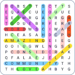 Скачать Word Search Colorful [МОД: Меню, Бесконечные монеты и Открытые уровни] | Взлом Word Search Colorful на Андроид