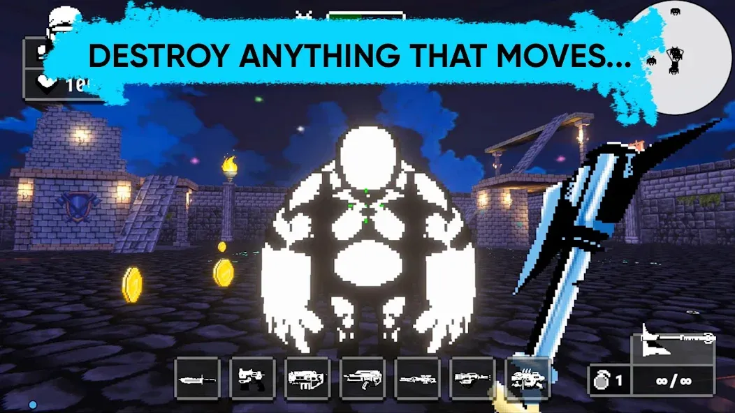 Doomsday pixel shooter 3d (Дум пиксельный шутер 3D) [МОД: Все открыто, Дополнительные деньги и Меню MOD] Screenshot 1