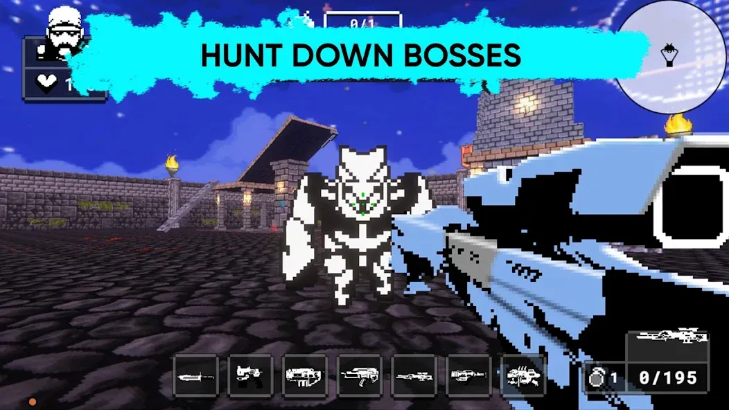 Doomsday pixel shooter 3d (Дум пиксельный шутер 3D) [МОД: Все открыто, Дополнительные деньги и Меню MOD] Screenshot 2