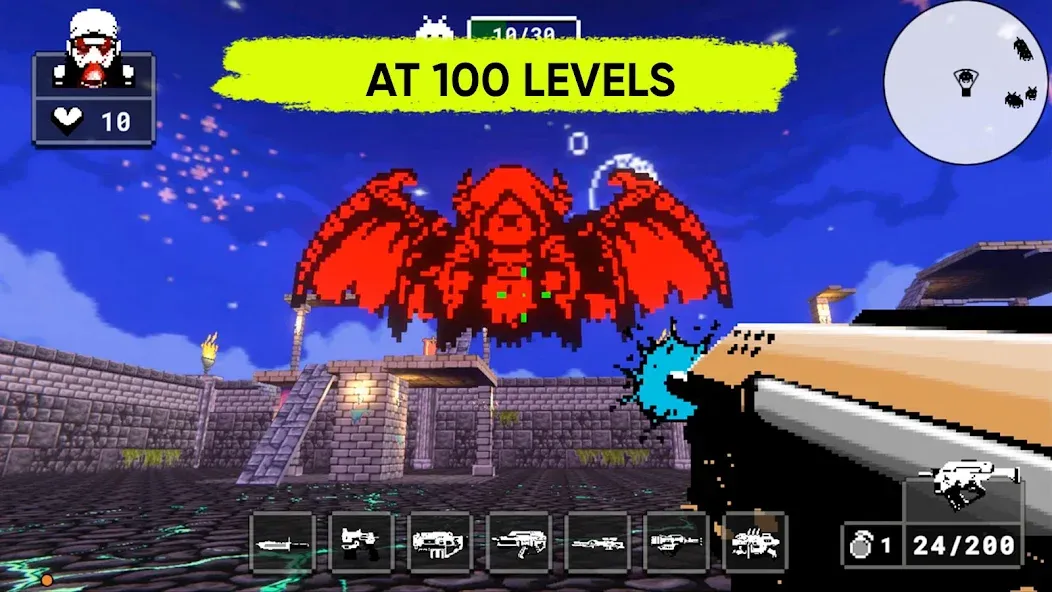 Doomsday pixel shooter 3d (Дум пиксельный шутер 3D) [МОД: Все открыто, Дополнительные деньги и Меню MOD] Screenshot 3