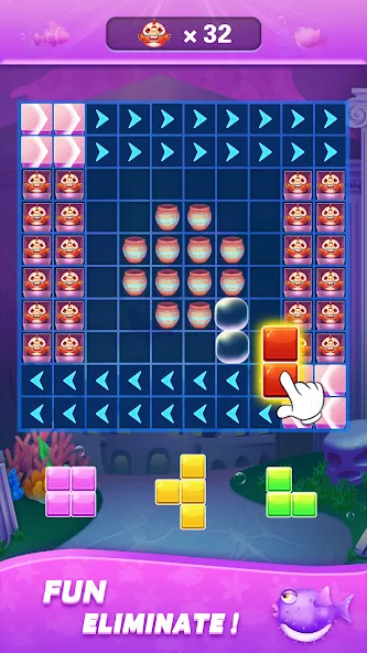 Block Ocean 1010 Puzzle Games (Блок Океан 1010 Головоломки) [МОД: Все открыто, Дополнительные деньги и Меню MOD] Screenshot 3