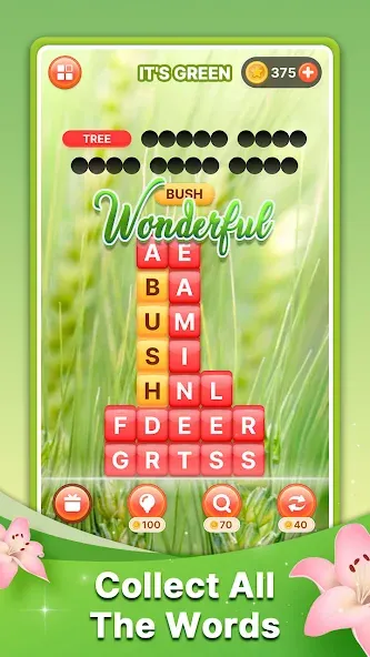 Word Search Block Puzzle Game [МОД: Деньги, Монеты и Меню MOD] Screenshot 2