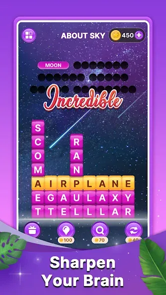 Word Search Block Puzzle Game [МОД: Деньги, Монеты и Меню MOD] Screenshot 3
