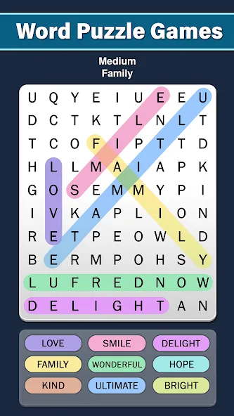 Word Search: Word Find (Ворд Срч) [МОД: Много денег, Монет и Все открыто] Screenshot 2