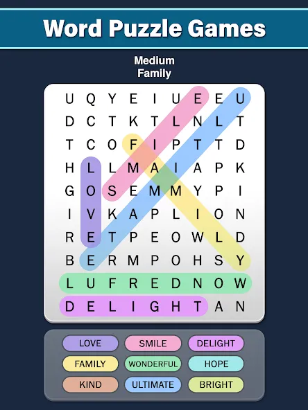 Word Search: Word Find (Ворд Срч) [МОД: Много денег, Монет и Все открыто] Screenshot 5