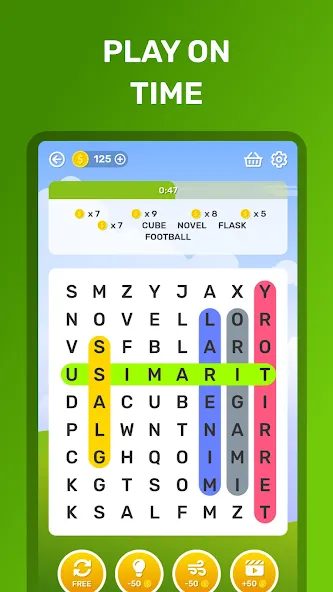 Word Search Puzzle Game [МОД: Меню, Бесконечные монеты и Открытые уровни] Screenshot 3