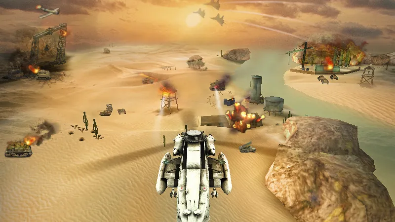 Gunship Strike 3D [МОД: Много монет, Открытые уровни и Мега MOD] Screenshot 1