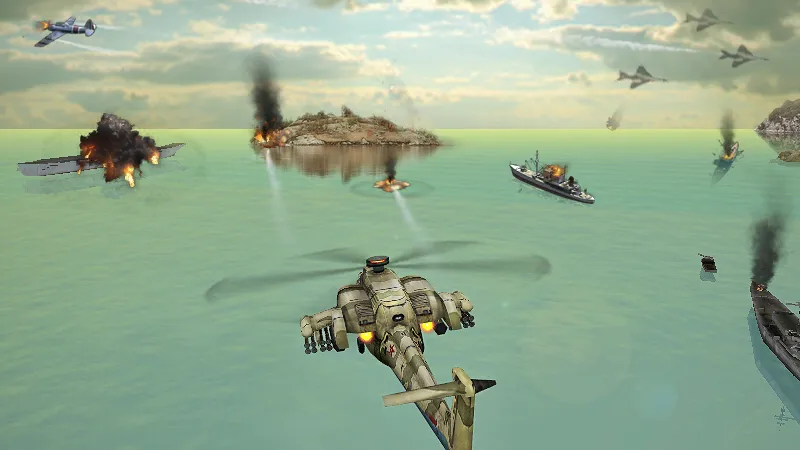Gunship Strike 3D [МОД: Много монет, Открытые уровни и Мега MOD] Screenshot 2