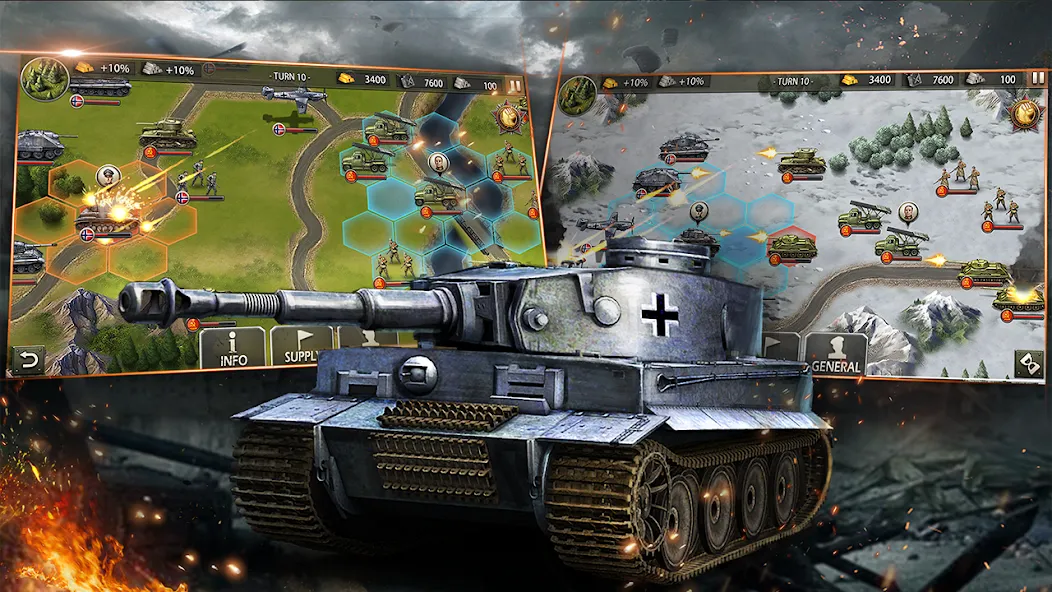 World War 2:WW2 Strategy Games (Вторая мировая война) [МОД: Много монет, Открытые уровни и Мега MOD] Screenshot 3