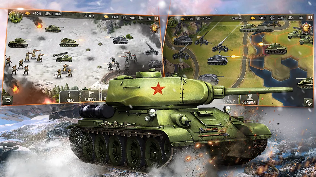 World War 2:WW2 Strategy Games (Вторая мировая война) [МОД: Много монет, Открытые уровни и Мега MOD] Screenshot 4