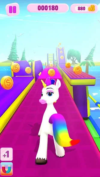 Unicorn Kingdom: Running Games (Юникорн Кингдом) [МОД: Все открыто, Дополнительные деньги и Меню MOD] Screenshot 3